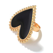The "Gold Hearted" Adjustable Ring - Multiple Colors