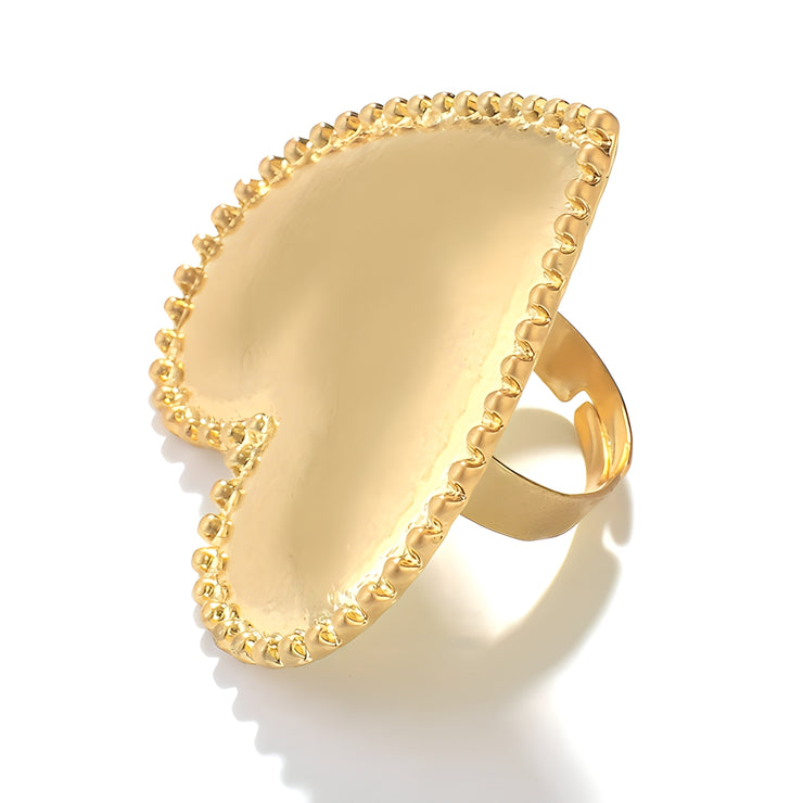 The "Gold Hearted" Adjustable Ring - Multiple Colors