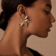 The "Gold Petal" Large Stud Earrings - Multiple Colors