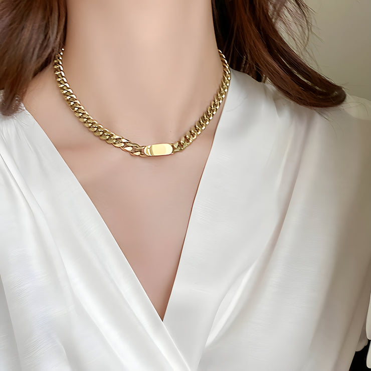 The "Vera" Miami Cuban Link Necklace - Yellow Gold