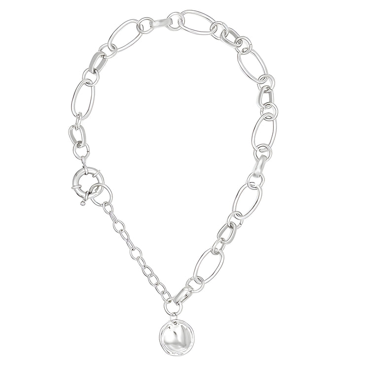 The "Lacey" Chainlink Choker Pendant Necklace - Multiple Colors