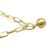 The "Medallion" Chainlink Choker Pendant Necklace - Yellow Gold