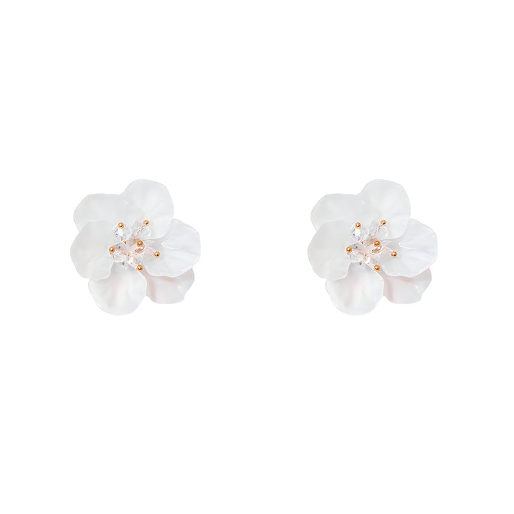 The "Clear Petal" Floral Earrings